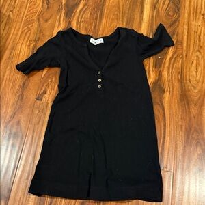 NATURAL LIFE Elegant Black Mini Dress